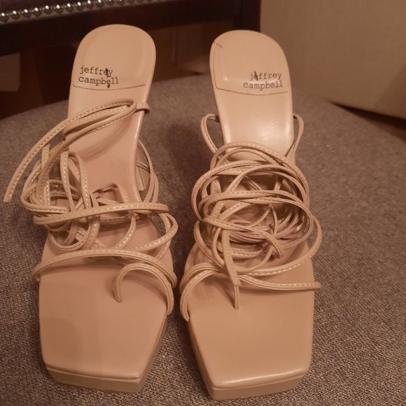 Jeffrey Campbell Jeffery Campbell Prima Donna Platform Sandal in Nude, Size 7.5 - Picture 2 of 6